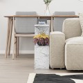 Βοηθητικό τραπεζάκι Homemania Megapap χρώμα λευκό εφέ μαρμάρου 60x20x60εκ.