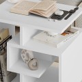 Labirent Megapap melamine side table in white color 54x40x45cm.