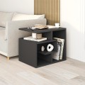 Βοηθητικό τραπεζάκι Labirent Megapap χρώμα ανθρακί 54x40x45εκ.