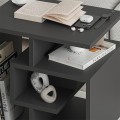 Βοηθητικό τραπεζάκι Labirent Megapap χρώμα ανθρακί 54x40x45εκ.