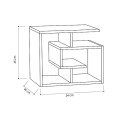Labirent Megapap melamine side table in oak color 54x40x45cm.