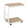 LAP Side Table 51x30x56cm Steel White/Maple