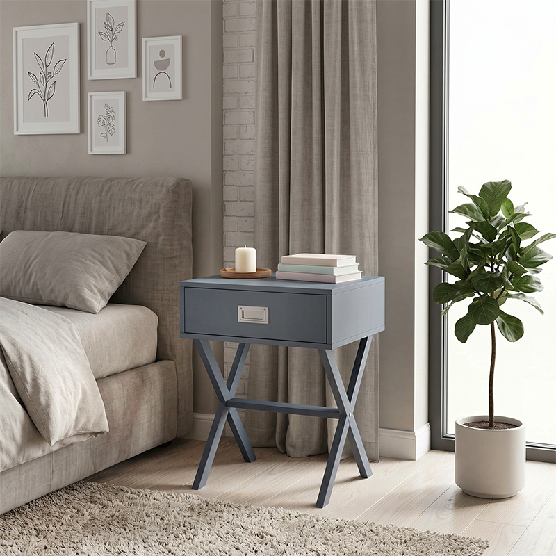 WICK Bedside 40x40x55 Grey