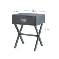 WICK Bedside 40x40x55 Grey