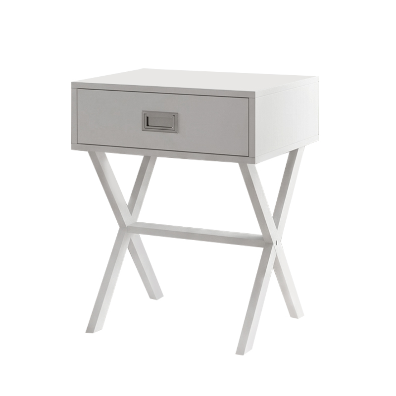 WICK Κομοδίνο Άσπρο Λάκα MDF