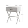 WICK Κομοδίνο Άσπρο Λάκα MDF