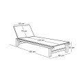 CRICKET Lounger Acacia/Textilene White