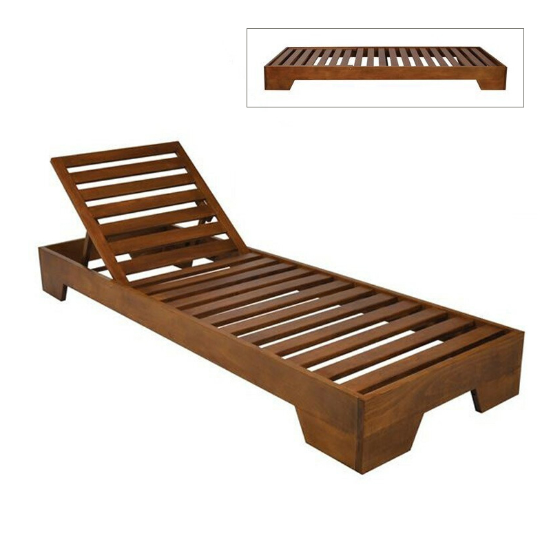 VERANO Sunlounger Walnut, Beech