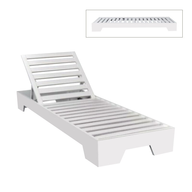 VERANO Sunlounger White, Beech