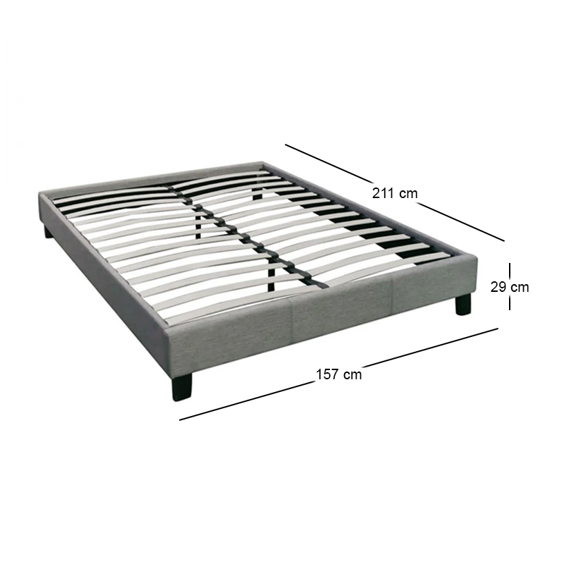 Υπόστρωμα Wilton διπλό με ύφασμα σε χρώμα γκρι 150x200εκ.