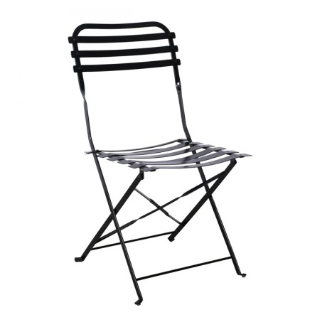 ZAPPEIOU Folding Chair - Black Metal