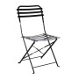 ZAPPEIOU Folding Chair - Black Metal