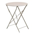 ZAPPEIOU Pantone Folding Table D.60cm Metal Beige 14-1212