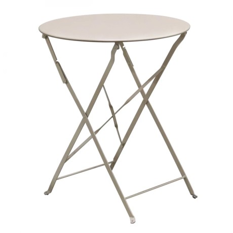 ZAPPEIOU Pantone Folding Table D.60cm Metal Beige 14-1212