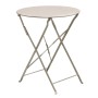 ZAPPEIOU Pantone Folding Table D.60cm Metal Beige 14-1212