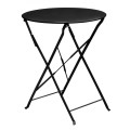 ZAPPEIOU Pantone Folding Table D.60cm Metal Black