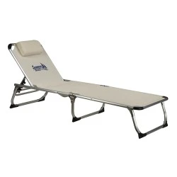 Aluminum beach deck chair folding with waterproof textline fabric in white color 188x58x30,5cm Aluminum beach deck chair folding with waterproof textline fabric in white color 188x58x30,5cm