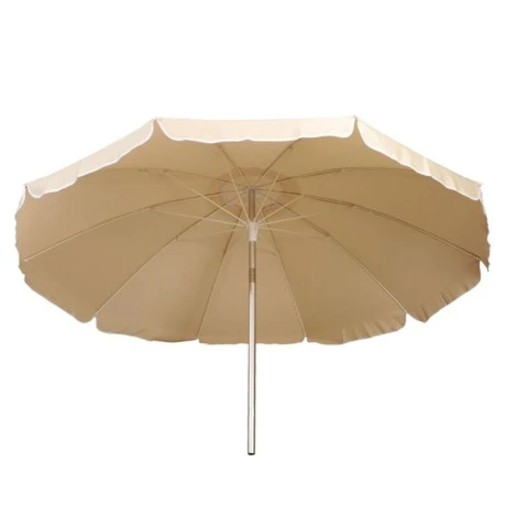 Aluminum sea umbrella with fabric 180gr in sand color Ø2m
