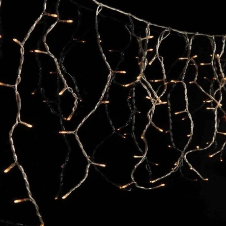 500 Λαμπάκια LED Θερμό Λευκό Επεκτάσιμα, Κουρτίνα, Διαφανές Καλώδιο Ρεύματος 10x0.60m XLALED500IWW/31V