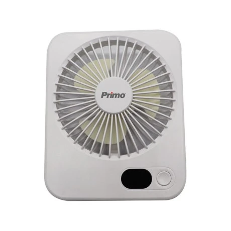 Ανεμιστήρας Mini PRMF-80692 Primo 5'' 12.5cm Λευκός Επαναφορτιζόμενος