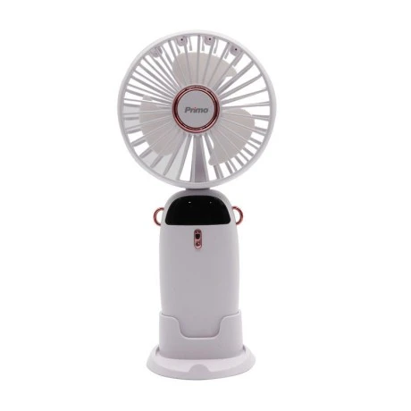 Ανεμιστήρας Mini PRMF-80695 Primo 3.5'' 9cm Λευκός Επαναφορτιζόμενος