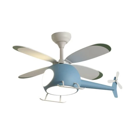 Ανεμιστήρας Οροφής Helicopter PRCF-80678 Primo Kids Series DC 98εκ. Με Τηλεχειριστήριο LED 4Φτερά Μπλέ