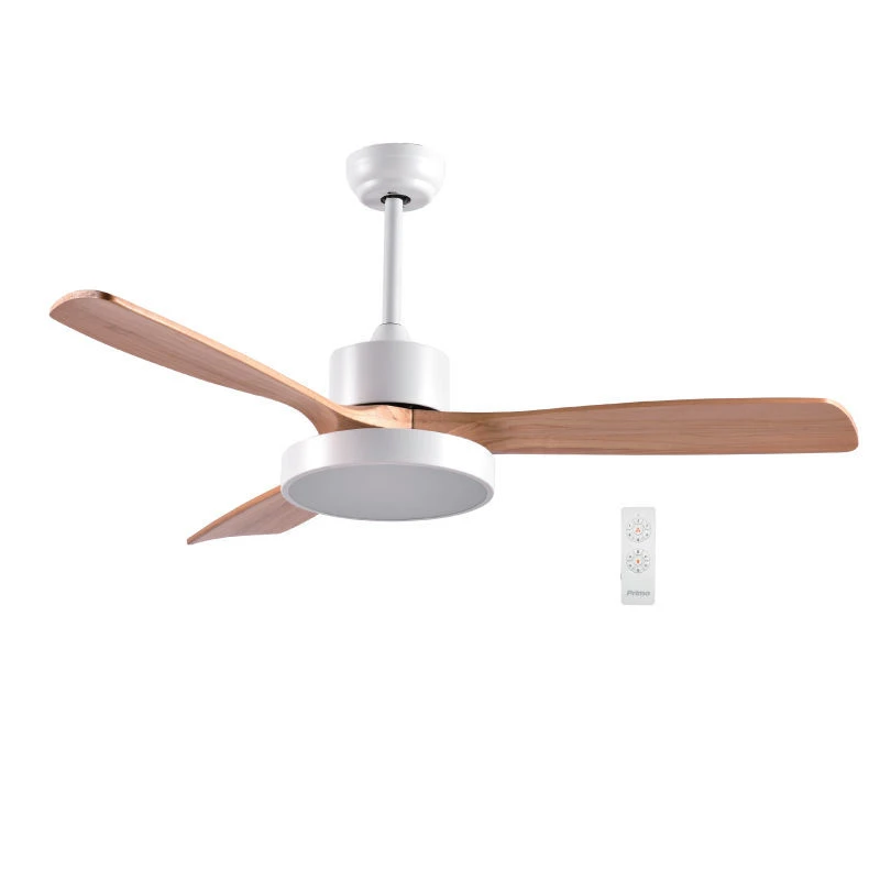 Ανεμιστήρας Οροφής PRCF-80616 Primo 52'' 130εκ. Με Τηλεχειριστήριο 1Φως LED 3Φτερά Λευκός με ξύλινα φτερά