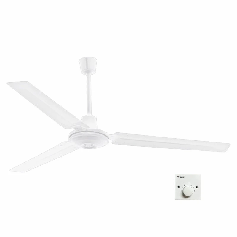 Ανεμιστήρας Οροφής PRCF-80637 Primo 56'' 140εκ. Βιομηχ/κός 3 Φτερά Λευκός
