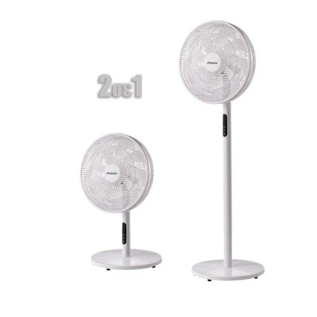Ανεμιστήρας Ορθοστάτης PRSF-80645 Primo 16'' 40εκ. Με Τηλεχειριστήριο 9Φτερά Λευκός 2 σε 1
