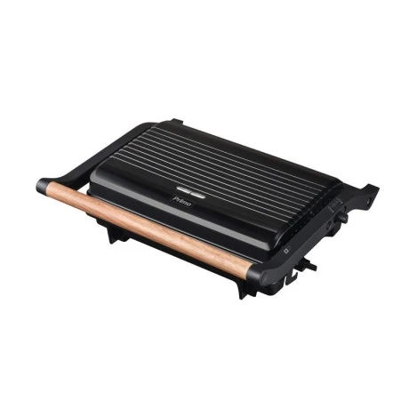 Τοστιέρα Panini PRPT-40492 Primo Αντικολλητικές πλάκες 1000W Wooden-Μαύρη
