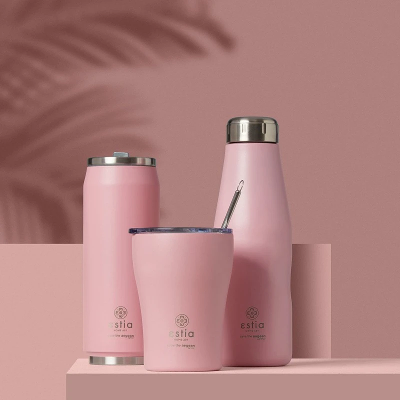 ESTIA ΘΕΡΜΟΣ TRAVEL CUP SAVE THE AEGEAN 500ml BLOSSOM ROSE