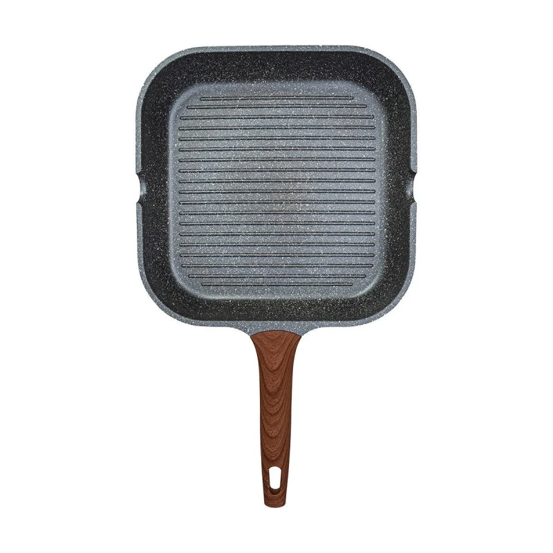 GRILL PAN STONE NON-STICK CAST ALUMINUM 28cm