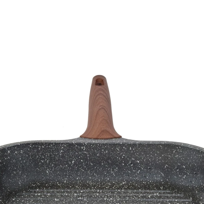GRILL PAN STONE NON-STICK CAST ALUMINUM 28cm