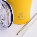 INSULATED COFFEE MUG SAVE THE AEGEAN 350ml PINEAPPLE YELLOW