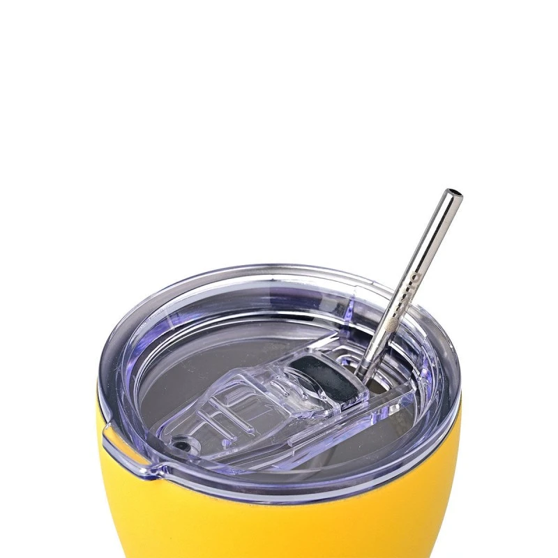 INSULATED COFFEE MUG SAVE THE AEGEAN 350ml PINEAPPLE YELLOW