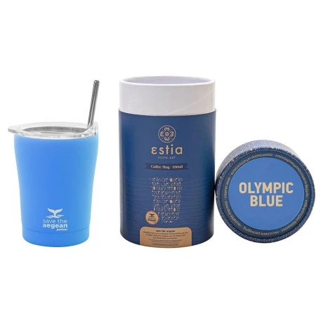 THERMOS COFFEE MUG SAVE THE AEGEAN 350ml OLYMPIC BLUE