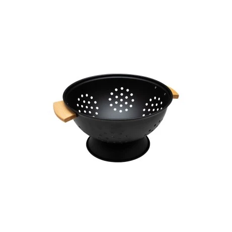PASTA STRAINER BAMBOO ESSENTIALS METALLIC WITH HANDLES 24x24x13.7cm BLACK