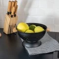PASTA STRAINER BAMBOO ESSENTIALS METALLIC WITH HANDLES 24x24x13.7cm BLACK