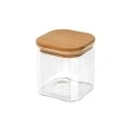 STORAGE CONTAINER BAMBOO ESSENTIALS 550ml BOROSILICATE GLASS WITH LID