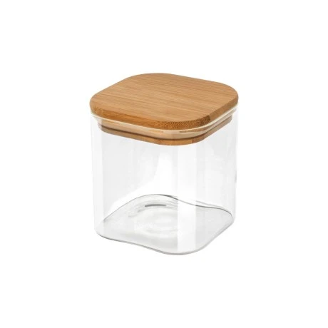 STORAGE CONTAINER BAMBOO ESSENTIALS 550ml BOROSILICATE GLASS WITH LID