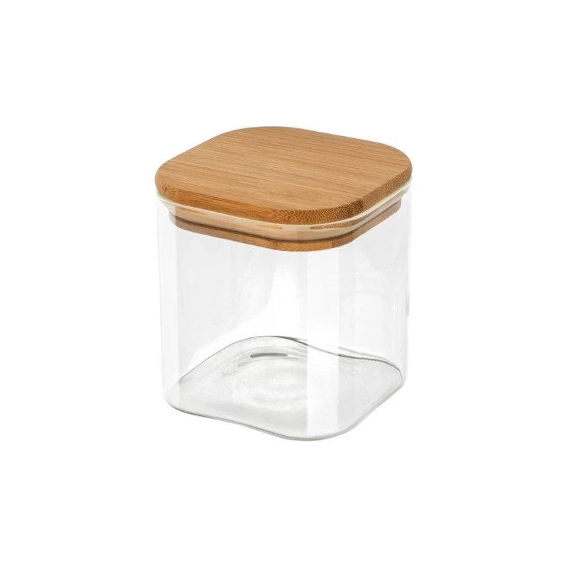 STORAGE CONTAINER BAMBOO ESSENTIALS 550ml BOROSILICATE GLASS WITH LID