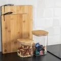 STORAGE CONTAINER BAMBOO ESSENTIALS 950ml BOROSILICATE GLASS WITH LID
