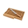 CUTTING BOARD BAMBOO ESSENTIALS 35.5x22x3.5cm WITH BREAD KNIFE