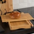 CUTTING BOARD BAMBOO ESSENTIALS 35.5x22x3.5cm WITH BREAD KNIFE