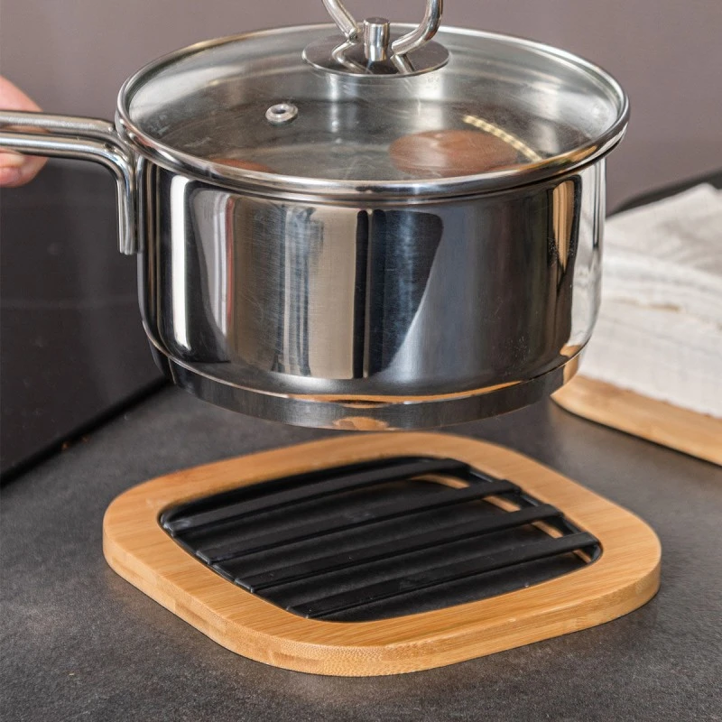 TRIVET FOR COOKWARE BAMBOO ESSENTIALS METALLIC 17x17x1cm BLACK