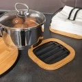 TRIVET FOR COOKWARE BAMBOO ESSENTIALS METALLIC 17x17x1cm BLACK