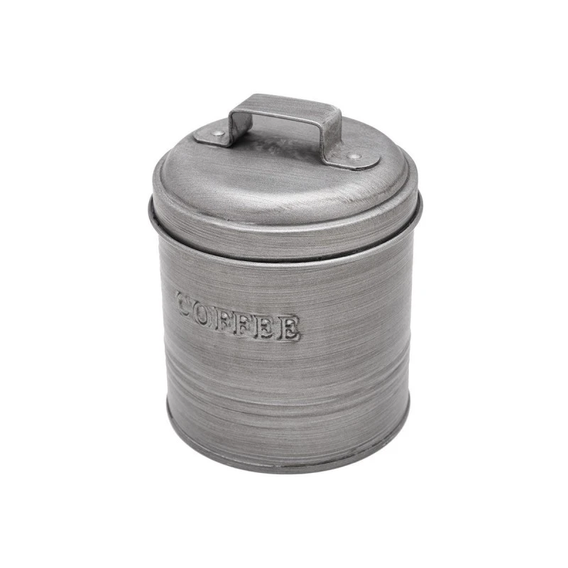 COFFEE CONTAINER METALLIC 11x11x14cm  WITH AIRTIGHT LID