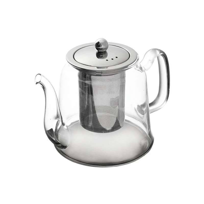 TEAPOT GLASS 1000ml WITH STAINLESS STEEL FILTER