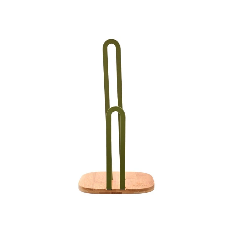 PAPER TOWEL HOLDER BAMBOO ESSENTIALS METALLIC 16x16x31.3cm OLIVE