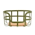 FRUIT BOWL BAMBOO ESSENTIALS METALLIC 24x24x12.7cm OLIVE